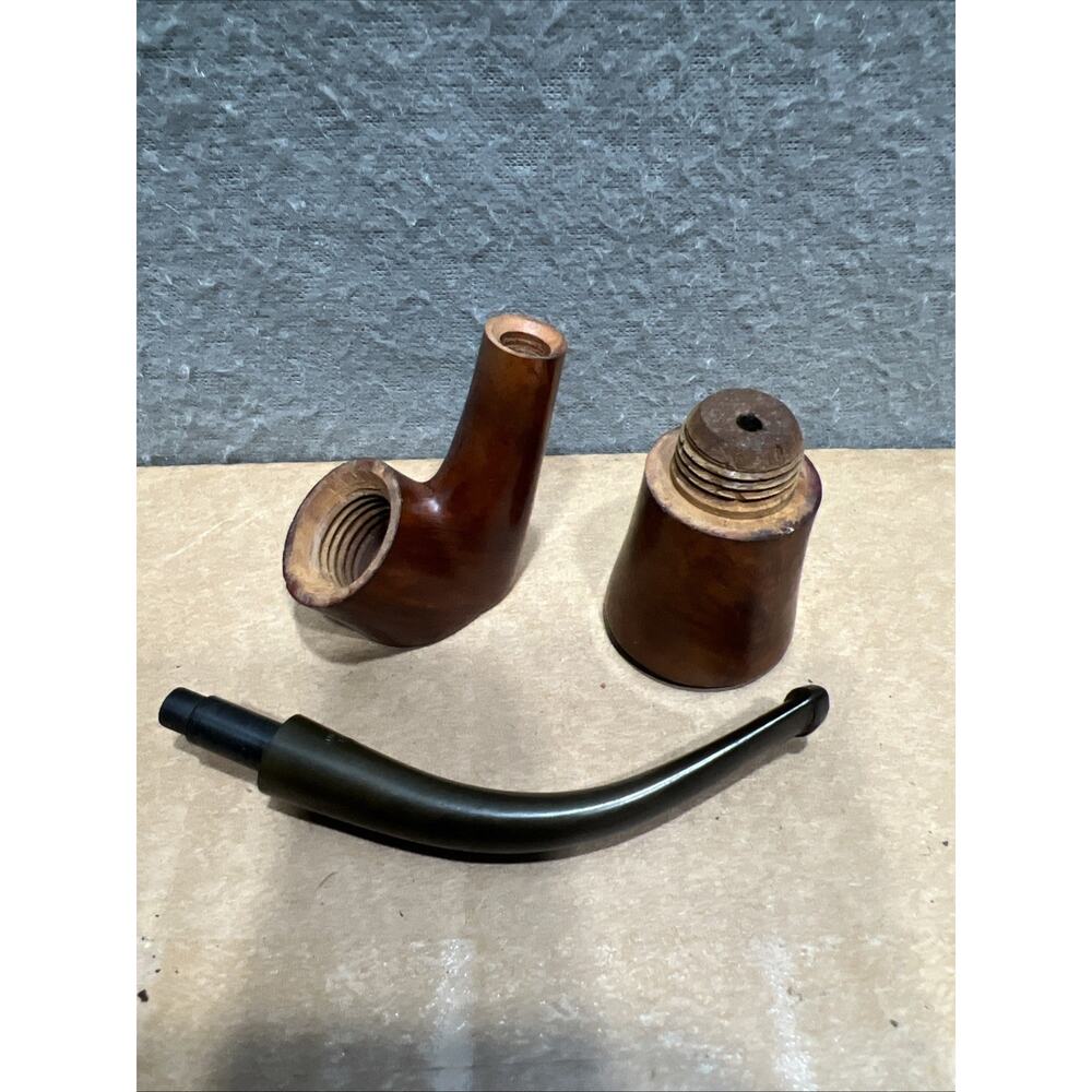 Algerian Briar Tobacco Estate Pipe Edward Wood Base Curved Mouth France - Picture 9 of 11